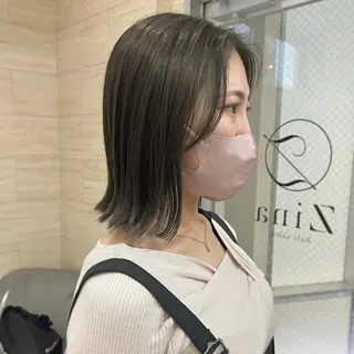 ミディアム カラー ANNA /艶髪/ハイトーンのヘアスタイル