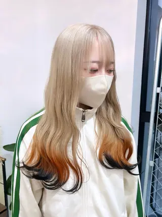 ロング カラー 🐺ウルフ×ハイトー ン🖤Yukinoのヘアスタイル