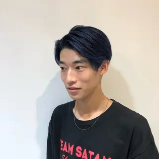 カラー メンズ 赤み消し/オリーブ カーキ/福田れんのヘアスタイル