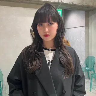 セミロング 韓国風艶カラー 🇰🇷🩶/REIのヘアスタイル