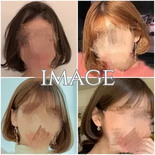 ミディアム パーマ ヘアアレンジ 【柔らか透明感✨/ 似合せ前髪】大石葉月のヘアスタイル