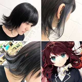 ミディアム カラー "PEPPU "所属・派手髪、ハイトーン ショートヘアShinのヘアスタイル