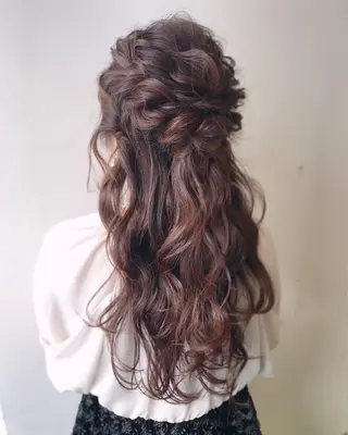 セミロング ヘアアレンジ ⭐️ アユミ⭐️のヘアスタイル