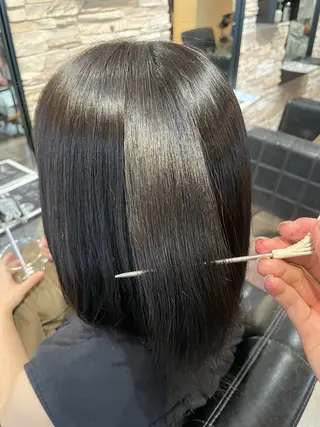 ミディアム かりん髪質改善 /メンズカットのヘアスタイル