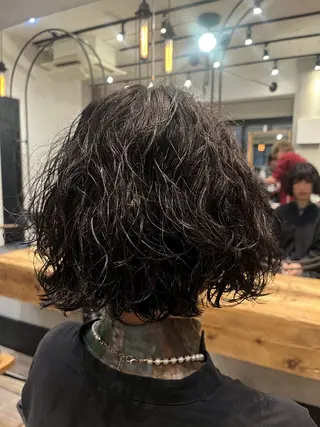 ミディアム パーマ 新宿/カット/ 縮毛矯正/かずまのヘアスタイル