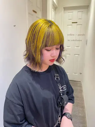 ミディアム カラー エクステ/ハイトーン 🐏☁️miminaのヘアスタイル