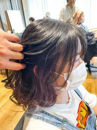 ミディアム カラー サトウ コウキ  メンズのヘアスタイル