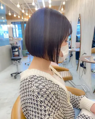 ショート カラー ♥️ボブ韓国風ヘア ♥️久保田夢美のヘアスタイル