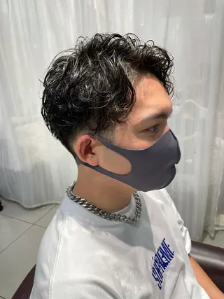 パーマ メンズ AMI ウルフパーマ/メンズのヘアスタイル