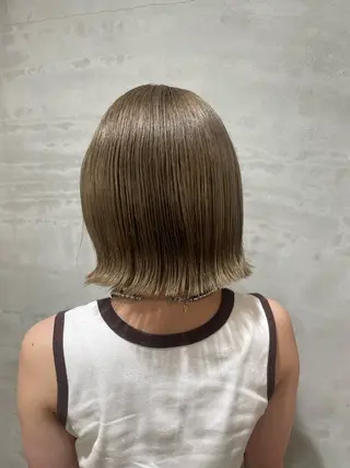 ミディアム カラー 笹川 桃歌のヘアスタイル