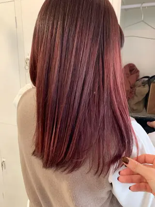 セミロング カラー FRAME+spa&hair roomなんば駅前店所属・🌸MAYU🌸 ハイトーン➕レイヤーのヘアスタイル