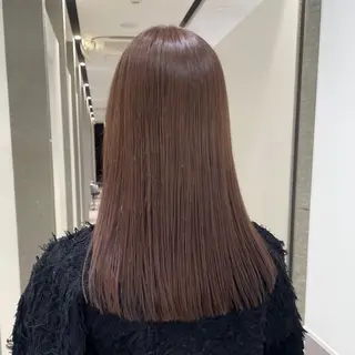 セミロング カラー GO TODAY 新宿Aura店所属・ベージュ🤎透明感 カラー🤎anriのヘアスタイル