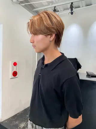 ショート ヘアアレンジ メンズ 艶ハイトーン/ヘア アレンジAYAKAのヘアスタイル