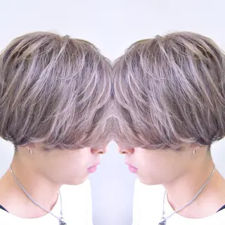 ショート カラー メンズ 及川シゲル 髪質改善講師のヘアスタイル