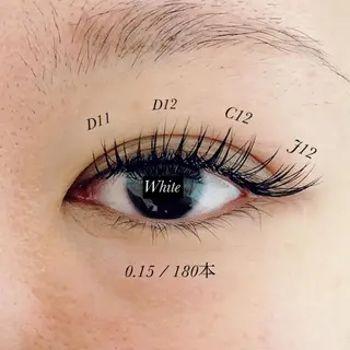 マツエク・マツパ White/マツエク /まつパ/耳つぼのマツエク・マツパデザイン