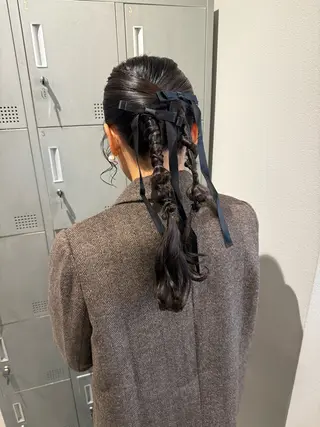 ロング ヘアアレンジ ブリーチ/アレンジ 天満/chihiroのヘアスタイル