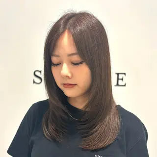 セミロング カラー 艶カラー/アレンジ 💟すなおのヘアスタイル