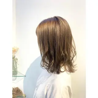 カラー ブリーチしない暖色 カラー🥀杉 優菜のヘアスタイル