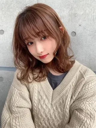 セミロング ハイトーン/レイヤー 透明感/瑶平のヘアスタイル