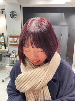 ショート カラー 暖色レイヤー 🥀REIRIのヘアスタイル