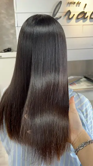 ロング カラー ヘアアレンジ インナー×縮毛矯正 ピンクカラー澤井里菜のヘアスタイル