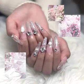 ネイル ℝ𝕦𝕜𝕒 🐈⬛🎀のネイルデザイン