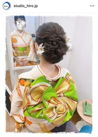セミロング 京都.祇園セットサロン:スタジオ ヒロ【Studio hiro】所属・ヒロ(hiro) •スタジオヒロのヘアスタイル