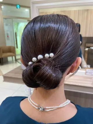 セミロング ヘアアレンジ 韓国ヘアメイク🎀/ 縮毛矯正✨山本媛香のヘアスタイル