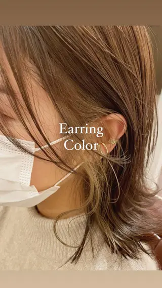 ミディアム カラー 小顔ショート✁ ⁂Yukari⁂のヘアスタイル