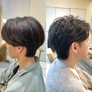 ミディアム パーマ メンズ 本厚木｜縮毛矯正/ 酸性スト専門サロンのヘアスタイル