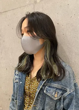 セミロング カラー パーマ ヘアアレンジ ネイル マツエク・マツパ Miku /ブリーチ/ボブのヘアスタイル