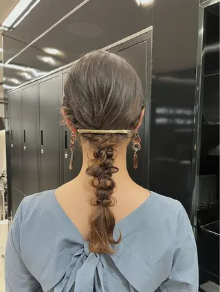 ロング ヘアアレンジ ウスイマイコ カット/ケアカラーのヘアスタイル