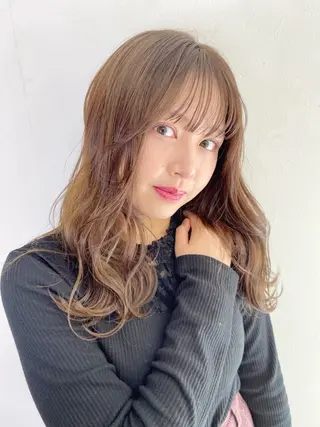 セミロング 剣持友希/ifh iizuka/高崎のヘアスタイル