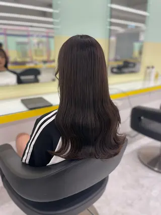 ロング カラー ヘアアレンジ ☁️縮毛矯正✖️ 透明感☁️りくのヘアスタイル