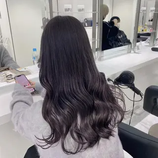 カラー 🍀暗め透け感🍀 赤み消しカラー🍀のヘアスタイル