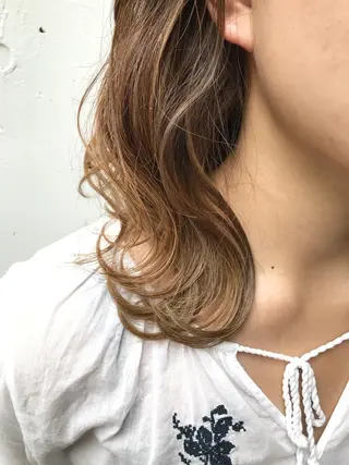 セミロング カラー 原山 直人のヘアスタイル