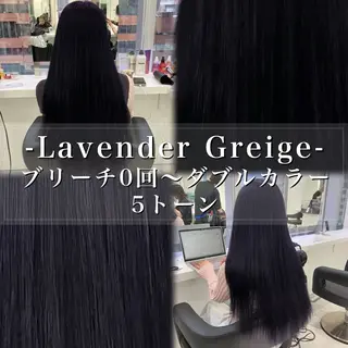 ロング カラー ヘアアレンジ 🫧透明感ラベンダー 似合わせ🫧あい🫧のヘアスタイル