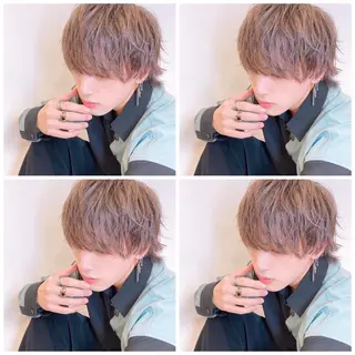 カラー メンズ 心斎橋バレイヤージュ 小林勝貴のヘアスタイル