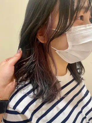 ミディアム 藤原 侑香のヘアスタイル