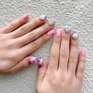 ネイル マジョリカ ブルーのネイルデザイン