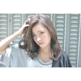 ミディアム セミロング ロング カラー パーマ ヘアアレンジ 野口 秀人 🦋髪質改善🫧のヘアスタイル