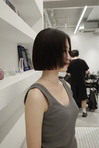 ショート カラー 🌱ぱつっと/ボブ 🌱のヘアスタイル