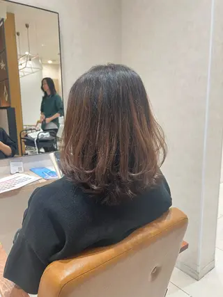 ミディアム レディースショート／ メンズパーマ／足立のヘアスタイル