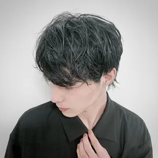 ミディアム メンズ HIROGINZA ヒロ銀座 青山所属・マツオ リュウホウ🐉のヘアスタイル