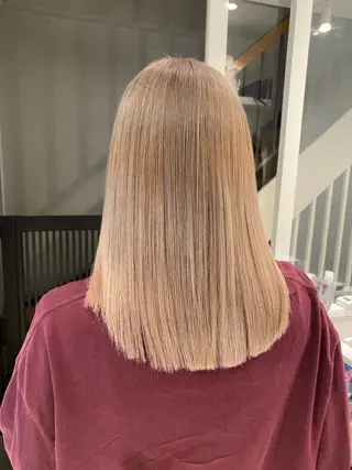 セミロング カラー 🌈評価No.1🌈 艶髪カラー❌エクステのヘアスタイル