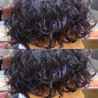 ミディアム 新宿メンズパーマ ヨモギダのヘアスタイル