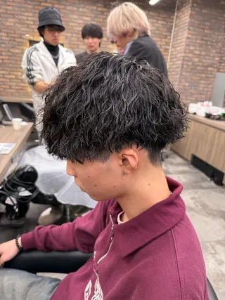 ショート カラー パーマ ヘアアレンジ メンズ キッズ 🔷横浜1のパーマ 職人🔷将太郎のヘアスタイル