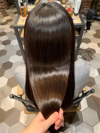 ロング カラー 酸性縮毛矯正のプロ 杉山玲介のヘアスタイル