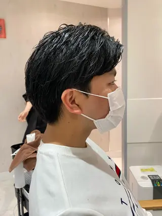 ショート メンズ カルマパーマ韓国ヘア shiryuのヘアスタイル