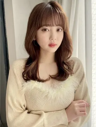 ロング 🦋ミルクティーベー ジュ🦋mayukiのヘアスタイル